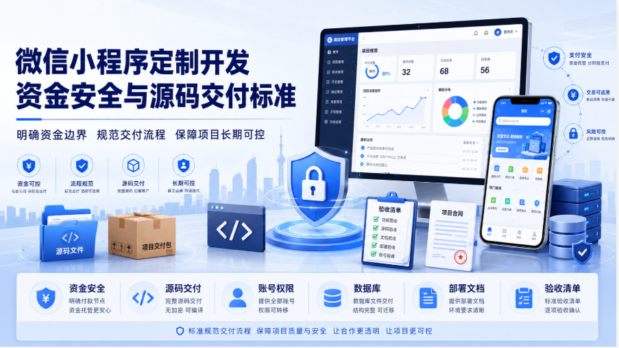 微信小程序定制开发资金安全与源码交付标准 微信小程序定制开发资金安全与源码交付标准